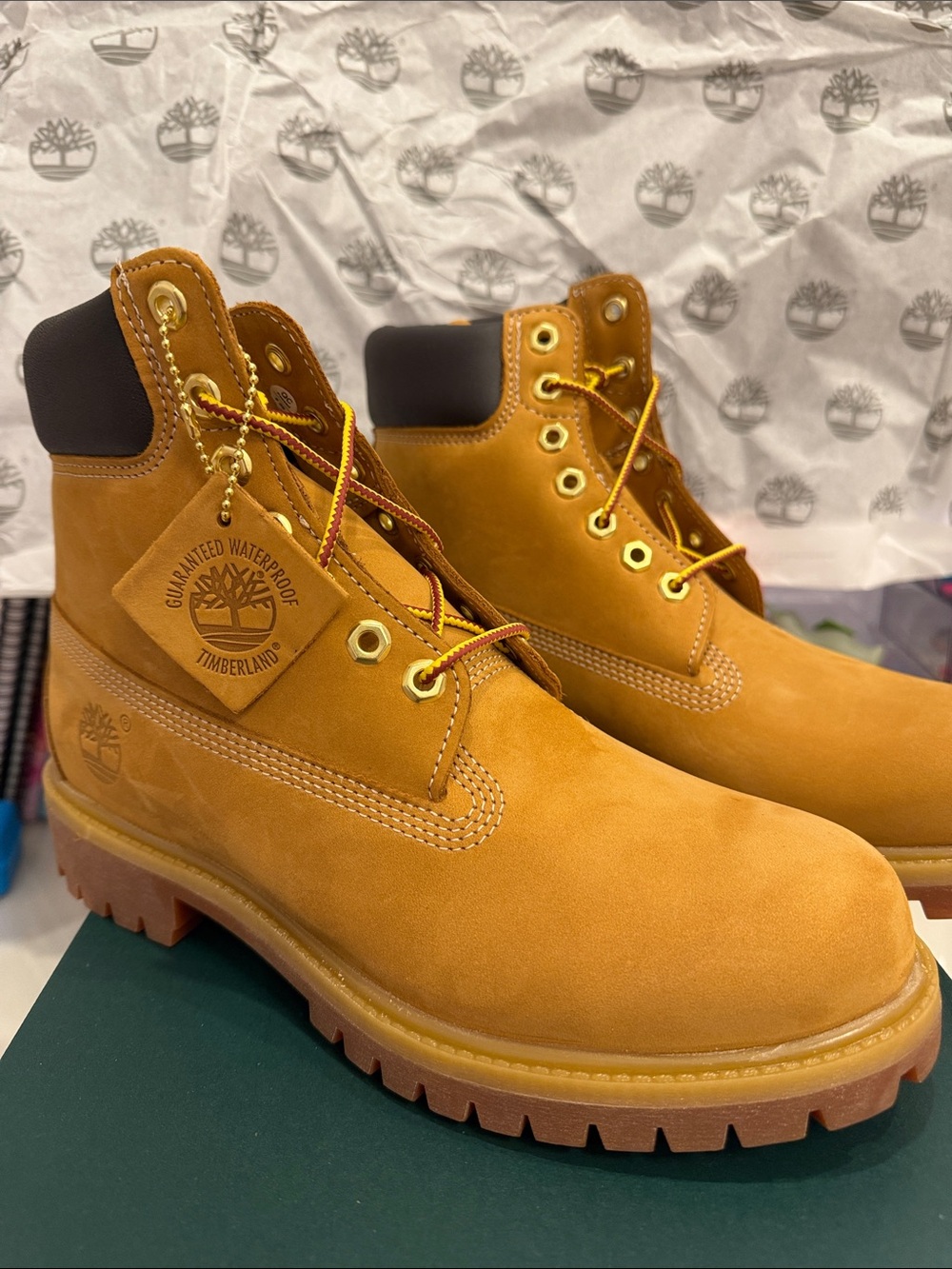Timberland Premium Men’s Wheat  Waterproof Nubuck Work Boots